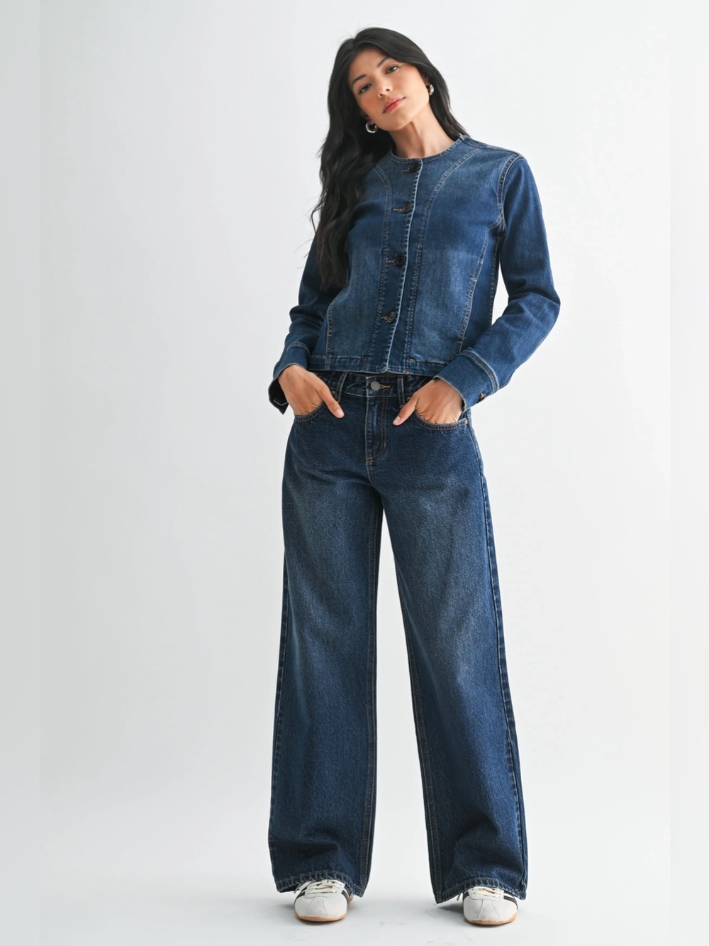 JDB Just Black Denim Womens 30 Destiny Baggy Wide Leg New Mid Rise